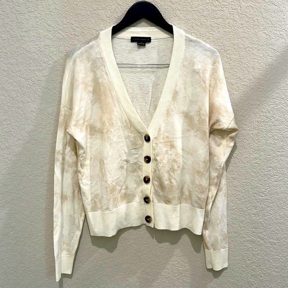Cream Tie dye cardigan size S - Picture 1 of 7